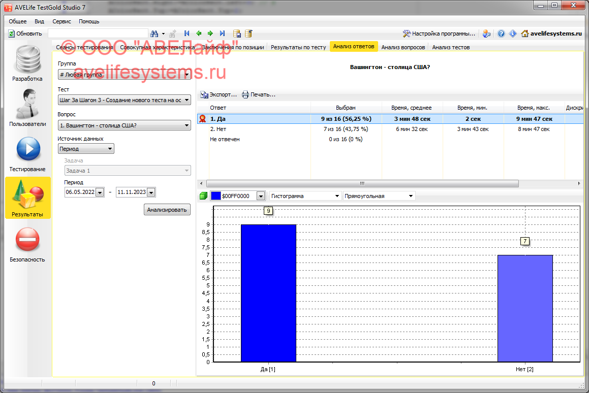 Анализ ответов