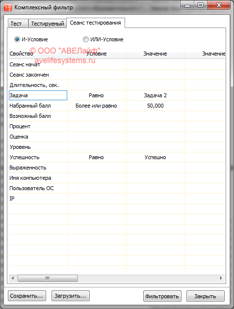 Результаты - Комплексный фильтр